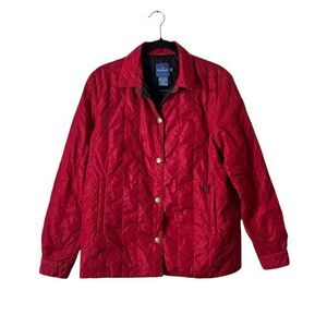 Faconnable Lightweight Quilted Jacket in Red Size Medium